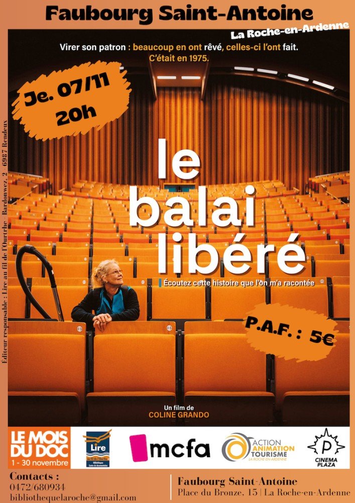 affiche - Mois du Doc - Le balai libéré - FAUBOURG SAINT-ANTOINE - La Roche-en-Ardenne