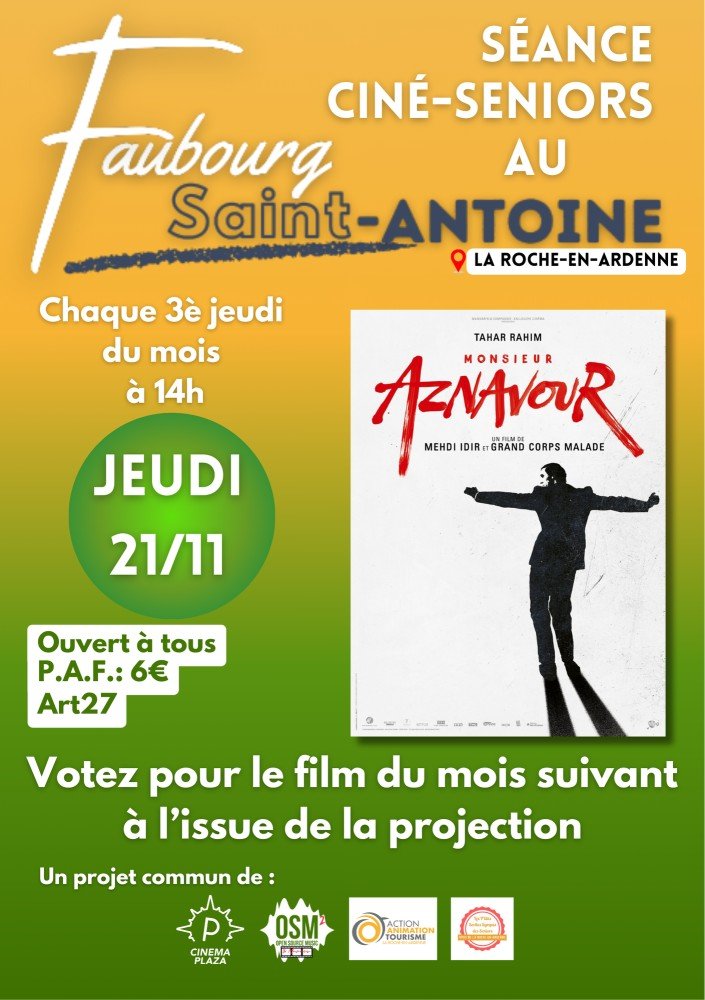 affiche - Monsieur Aznavour - FAUBOURG SAINT-ANTOINE - Ciné-Seniors