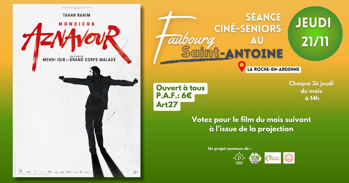 affiche - Monsieur Aznavour - FAUBOURG SAINT-ANTOINE - Ciné-Seniors